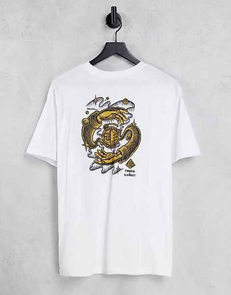 Element – Rotation – T-Shirt in Weiß mit Rückenaufdruck günstig online kaufen