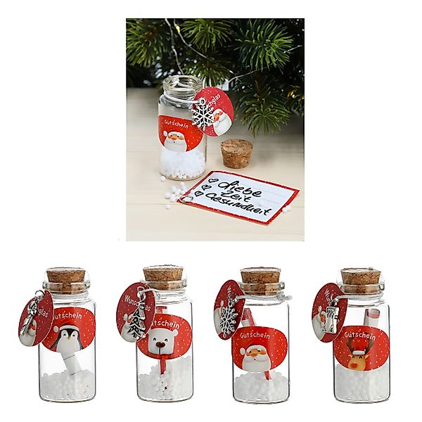 Annastore Geschenkbox Glasröhrchen-Set Gelgeschenk zu Weihnachten günstig online kaufen