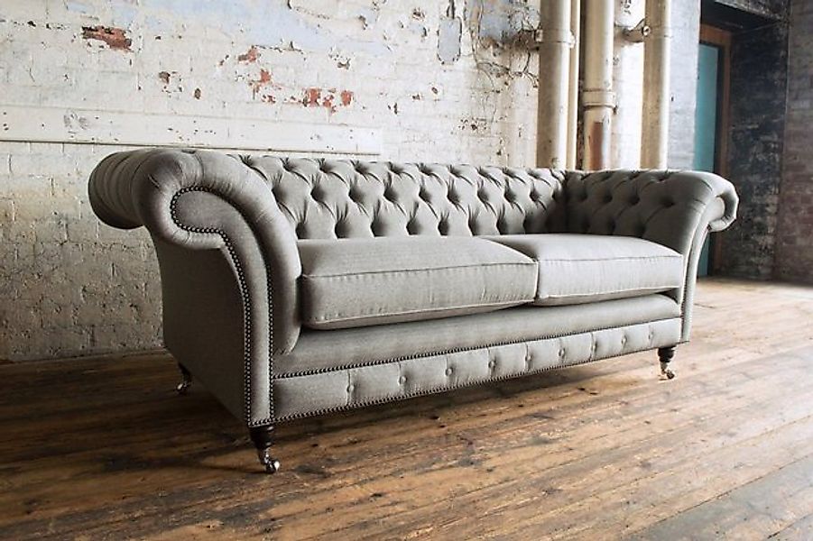 JVmoebel Chesterfield-Sofa Design Dreisitzer Couch Polster Sofa 3er Sitz Zi günstig online kaufen