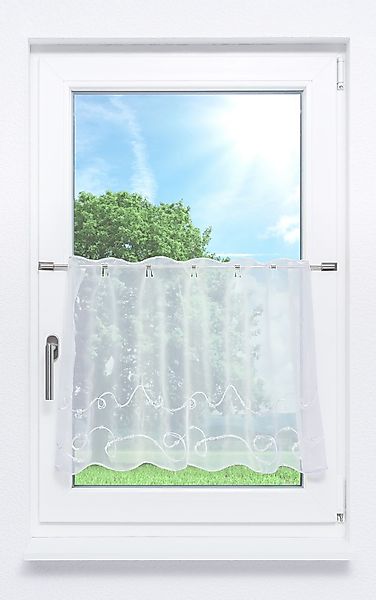 LYSEL® Scheibengardine Kringel, (1 St), halbtransparent, günstig online kaufen