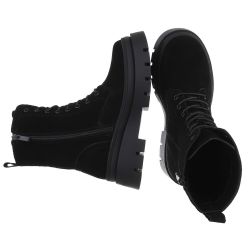 Ital-Design Damen Freizeitschnürschuhe aus echtem Wildleder günstig online kaufen