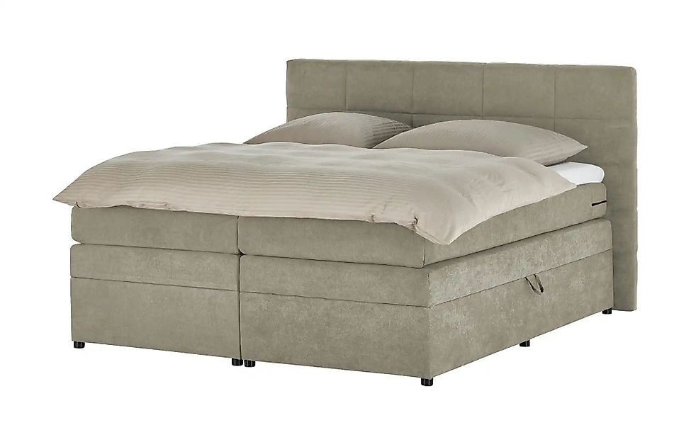 Boxspringbett mit Bettkasten Suffolk ¦ beige ¦ Maße (cm): B: 204 H: 124 Bet günstig online kaufen