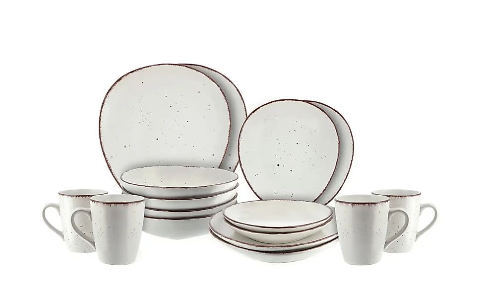 Peill+Putzler Kombiservice  16-teilig  Siena Due ¦ weiß ¦ Steinzeug/Steingu günstig online kaufen