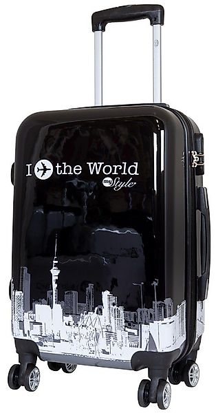 Trendyshop365 Hartschalen-Trolley Fly the World, Koffer günstig online kaufen