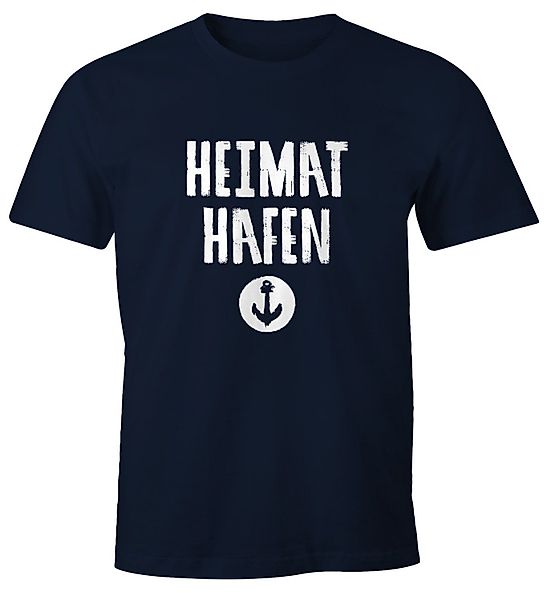 MoonWorks Print-Shirt Herren T-Shirt Heimathafen Anker günstig online kaufen