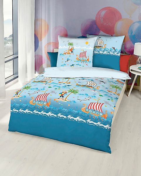 Kaeppel Kinderbettwäsche "Wikinger" 2 Stk. tlg. angenehm wärmend günstig online kaufen