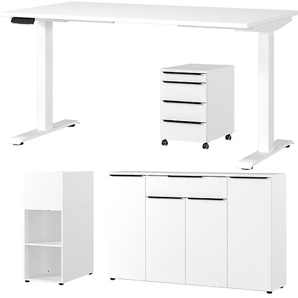 GERMANIA Büromöbel-Set »Mailand« 4 Stk. tlg. inkl. Schreibtisch, Rollcontai günstig online kaufen