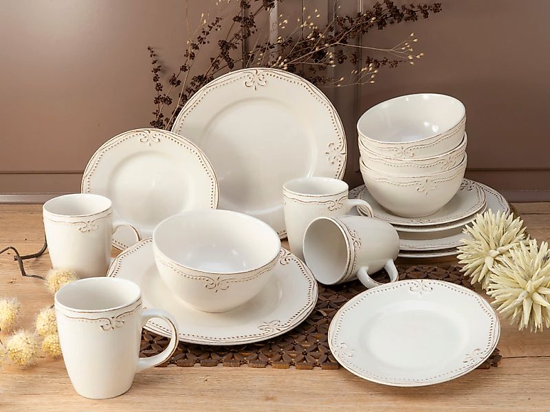 CreaTable Kombiservice »Geschirr-Set, Service Romantic Vintage«, (Set, 16 t günstig online kaufen