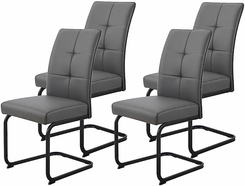 HELA Freischwinger "MALTA" (Set) 4 Stk.verschiedene Bezüge, Gestell Hochkan günstig online kaufen