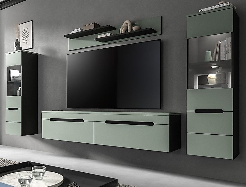 Inn.Furn Wohnwand Cooper, (Schrankwand in Salbei günstig online kaufen