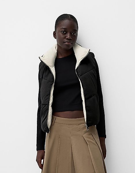 Bershka Weste Zum Wenden Damen Xs Schwarz günstig online kaufen