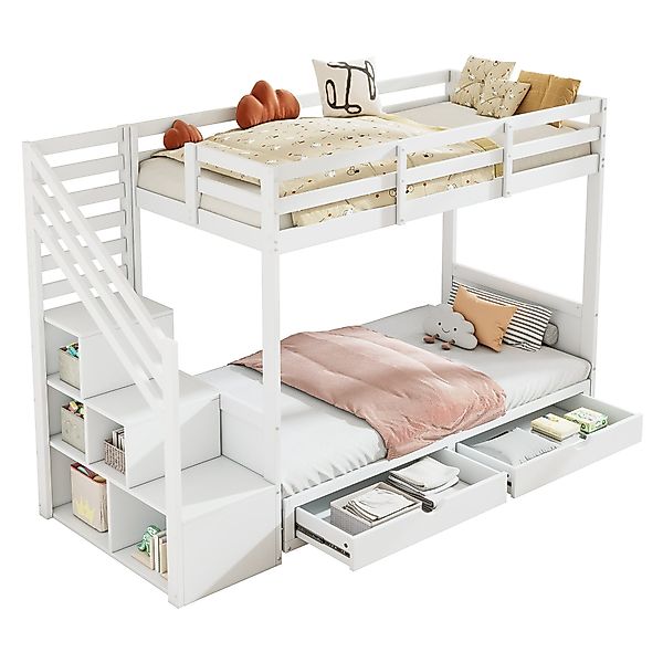 MODFU Hochbett sicheres Design, rutschfeste Treppe günstig online kaufen