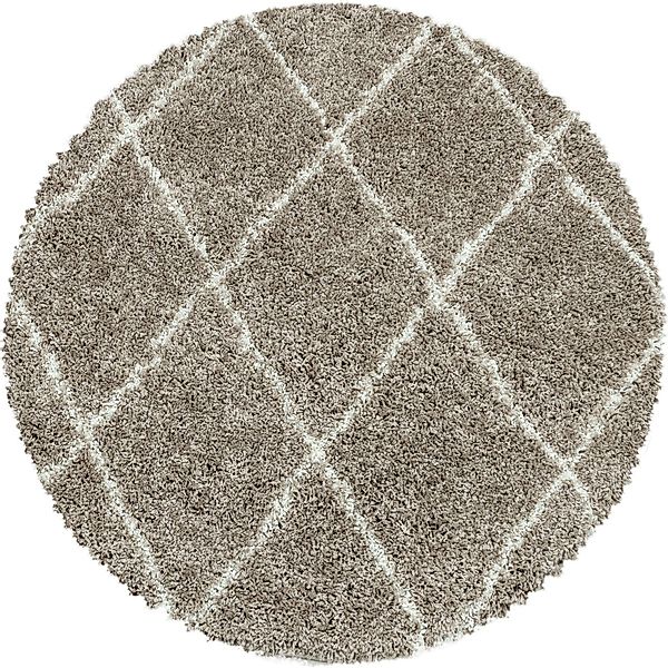 Ayyildiz Teppiche Hochflor-Teppich »ALVOR 3401«, rund, 50 mm Höhe, Shaggy, günstig online kaufen
