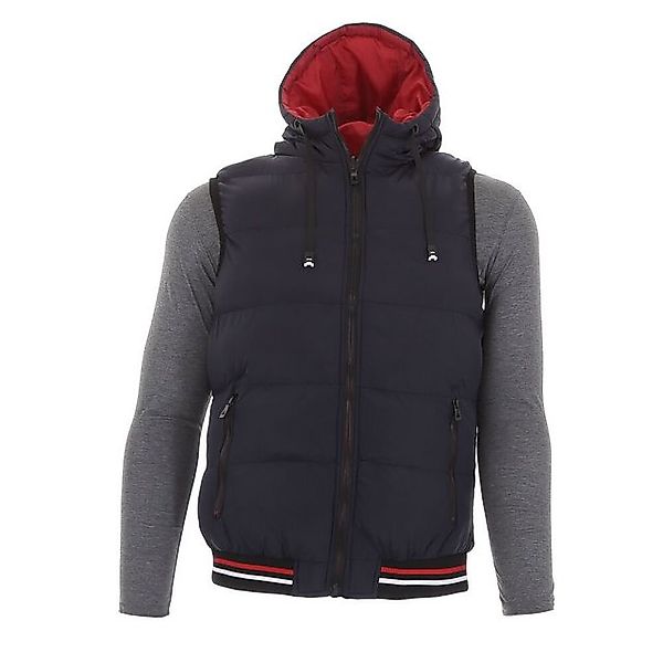 Ital-Design Wendejacke Herren Freizeit Weste Kapuze Beidseitig Tragbar Jack günstig online kaufen