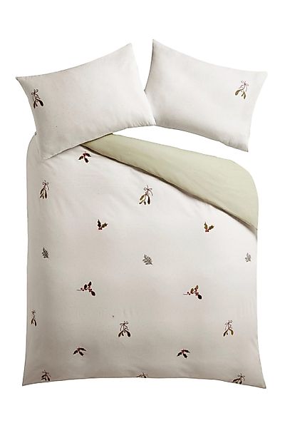 Next Bett-Set Angeraute Bettbgarnitur, weihnachtliche Stickerei, günstig online kaufen