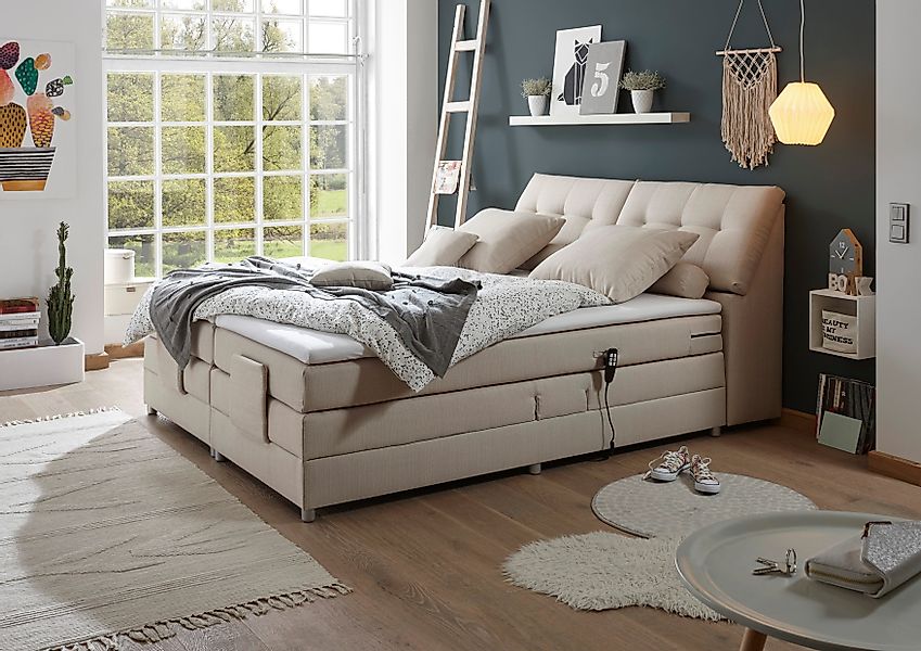 ED EXCITING DESIGN Boxspringbett Carpino, inkl. günstig online kaufen