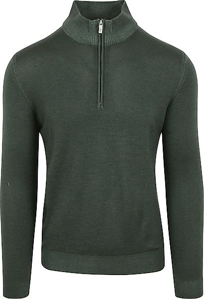 R2 Half Zip Pullover Merino Wolle Dunkelgrün - Größe S günstig online kaufen