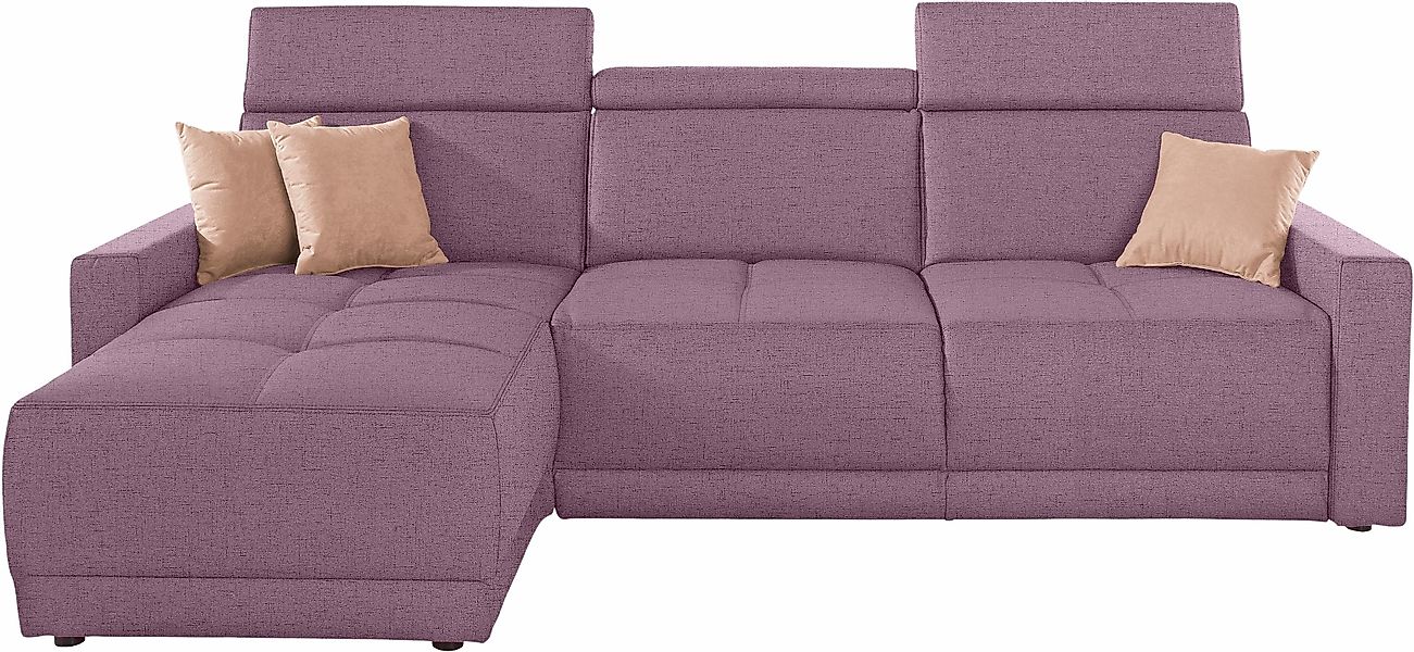 DOMO collection Ecksofa "Ava mit moderner Sitzheftung & toller Doppelnaht, günstig online kaufen