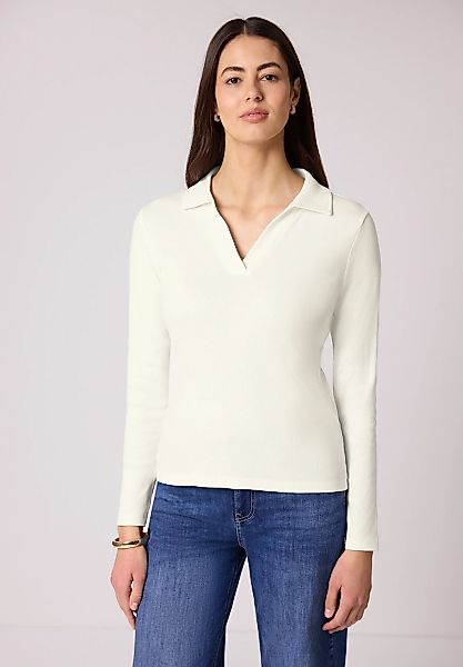 STREET ONE Langarmshirt in Melange Optik günstig online kaufen