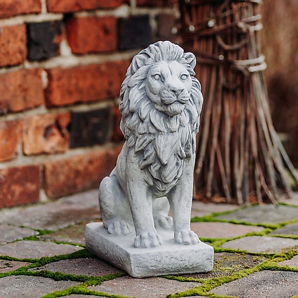 gartendekoparadies.de Gartenfigur Löwen Statue, Steinfigur, Torwächter, günstig online kaufen