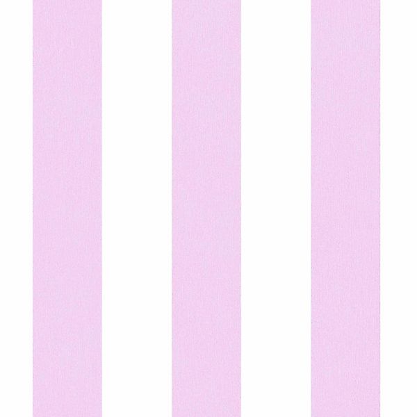 Bricoflor Tapete Rosa Weiß Gestreift Blockstreifen Tapete Ideal für Babyzim günstig online kaufen