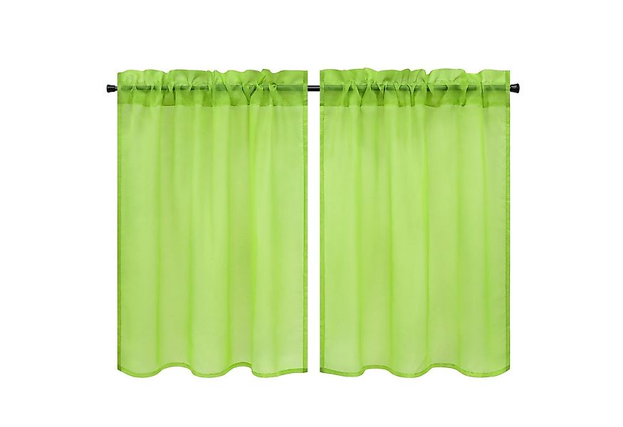 Joyswahl Scheibengardine (2 St), Stangendurchzug, transparent, Voile Kurzst günstig online kaufen
