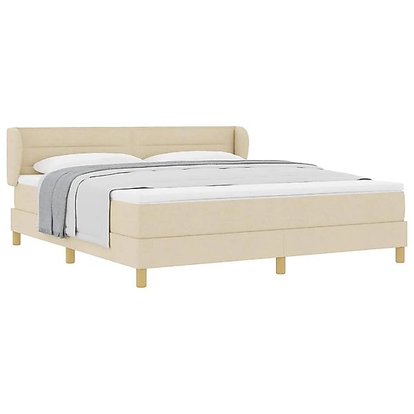 vidaXL Boxspringbett mit Matratze Creme 180 x 200 cm Stoff 3340169 günstig online kaufen