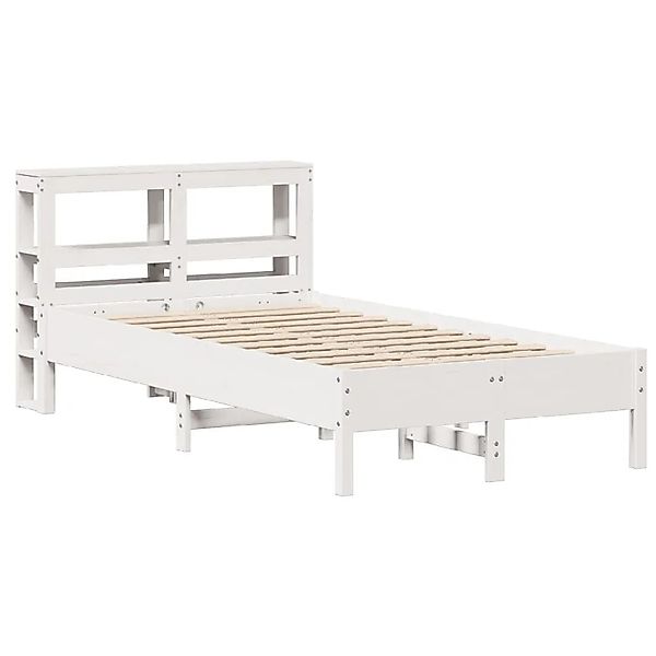 vidaXL Massivholzbett ohne Matratze Weiß 90x200 cm Kiefernholz 3306157 günstig online kaufen