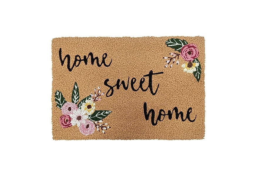 relaxdays Fußmatte Kokos Fußmatte Home, rechteckig, Höhe: 15 mm, B günstig online kaufen