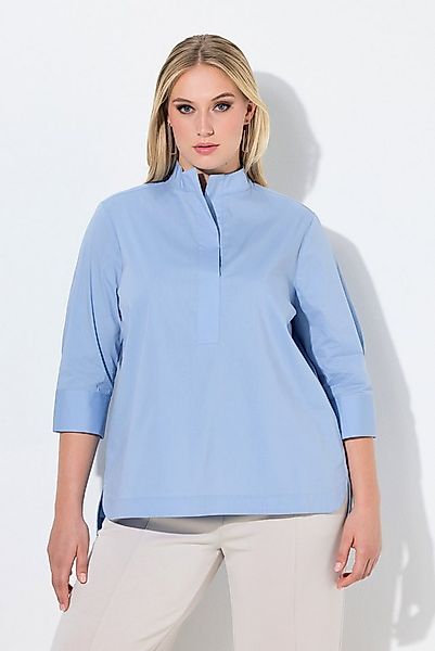Ulla Popken Hemdbluse Bluse Blende Stehkragen 3/4-Arm günstig online kaufen