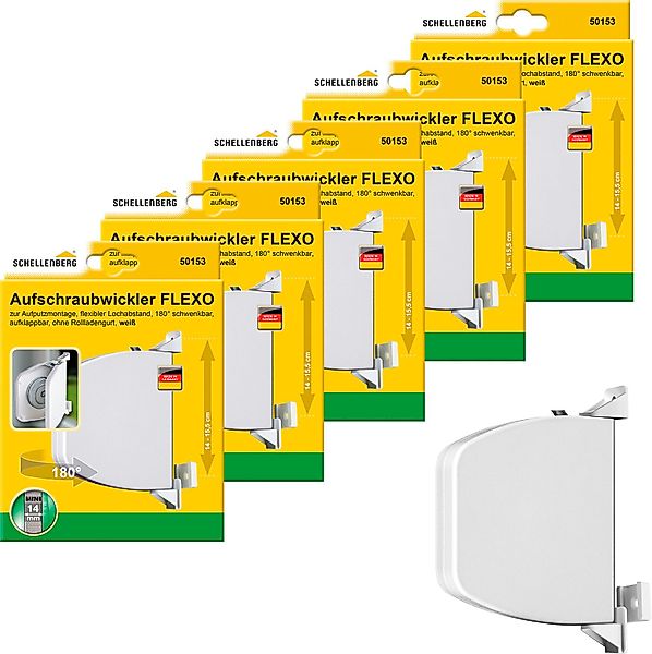 SCHELLENBERG Aufputz-Gurtwickler Aufschraubwickler Flexo Mini, Set, günstig online kaufen