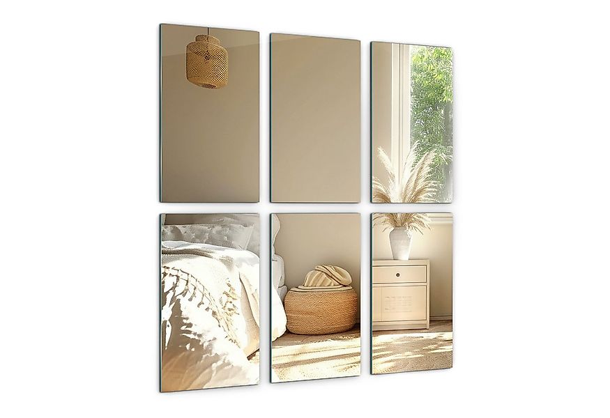 Tulup Spiegelfliesen Selbstklebende Dekorationsfliesen Moderne - 6 Stück Se günstig online kaufen