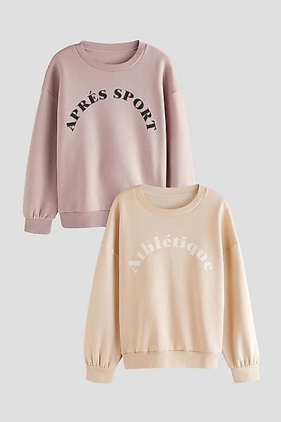 The Set Sweatshirt The Set Sweatshirts mit Grafik-Slogan, 2er-Pack (2-tlg) günstig online kaufen