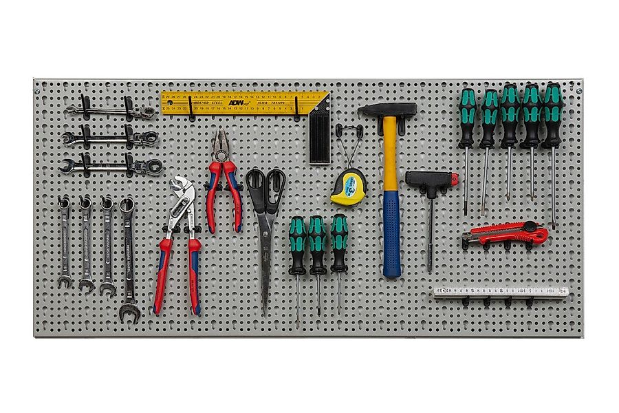 Kreher Lochwand Werkzeugwand mit Hakensortiment 52tlg. günstig online kaufen