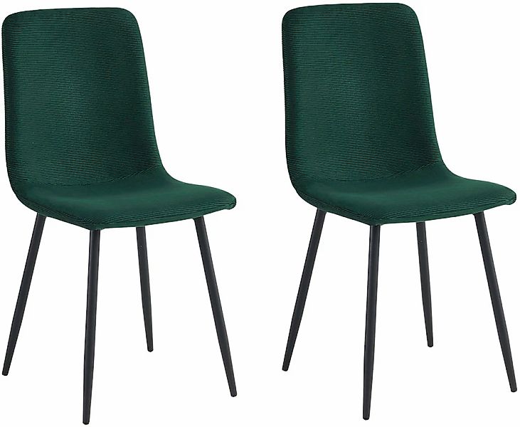 HELA 4-Fußstuhl "LEIPZIG", (Set), 2 St., Microfaser-Cord, 4-Fuß,Rundrohrges günstig online kaufen