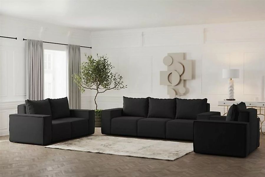 Fun Möbel Polstergarnitur Sofa-Set Designersofa ESTELLE 3-2-1 Sofagarnitur günstig online kaufen