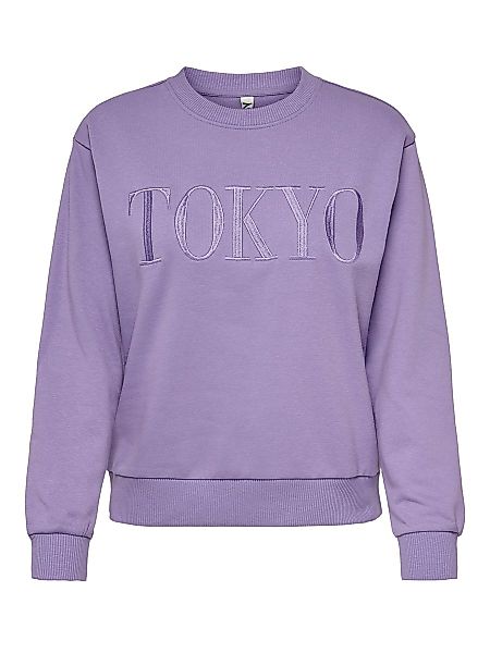 ONLY Statement Sweatshirt Damen Violett günstig online kaufen
