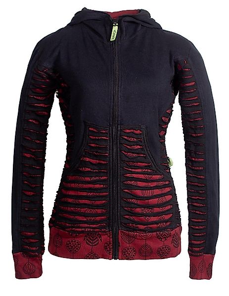 Vishes Kapuzensweatjacke Bedruckte Hoodie Kapuzenjacke Kangurutasche günstig online kaufen