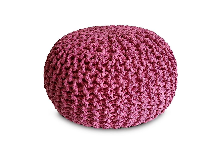 Amagohome Sitzhocker Strickhocker XXL Pouf Ø55 H37cm Bodenkissen Sitzpouf B günstig online kaufen