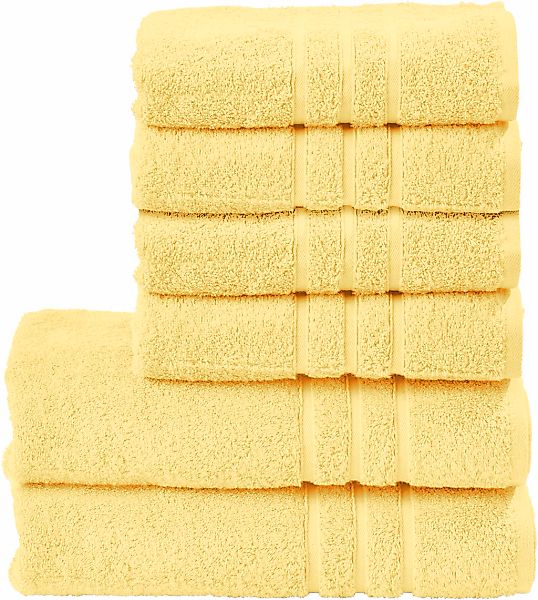 done. Handtuch Set "Daily Uni" Set 6 Stk. Walkfrottier saugfähiges Walkfrot günstig online kaufen