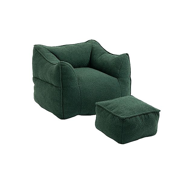 Bouclé-Sitzsack für Erwachsene, Smaragd günstig online kaufen