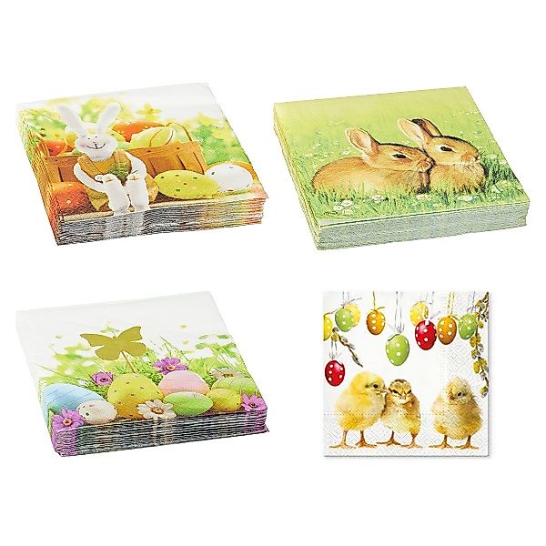 3er Set Servietten 3-lagig OSTERN Bunt günstig online kaufen