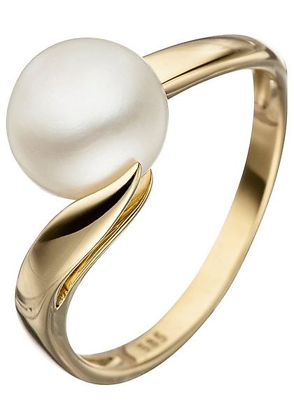 JOBO Perlenring, 585 Gold mit einer Süßwasser-Zuchtperle günstig online kaufen