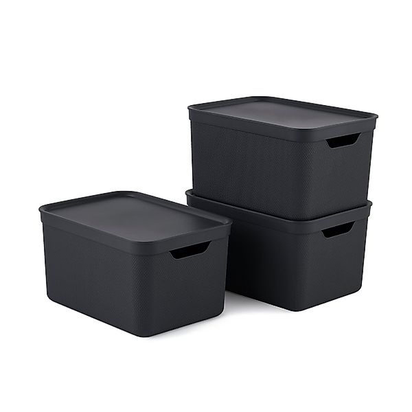 ROTHO Aufbewahrungsbox 3er- Set Aufbewahrungskorb 16l günstig online kaufen