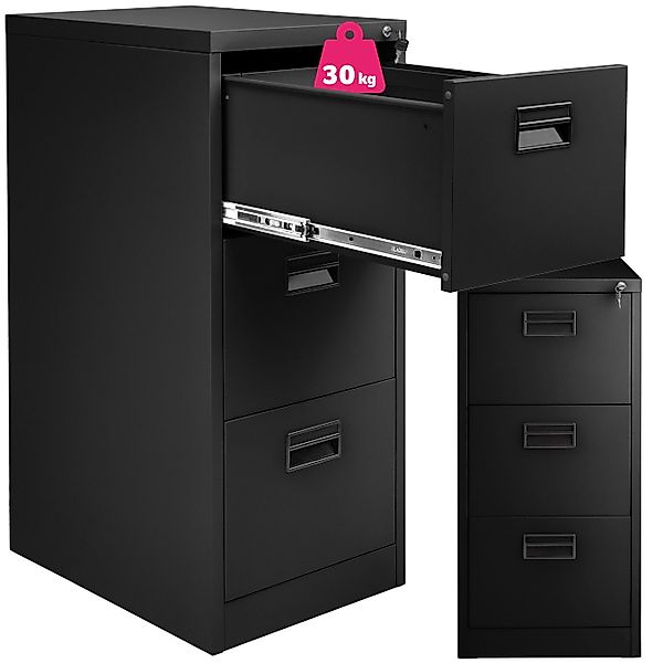 tectake Aktenschrank Büroschrank mit 3 Schubladen günstig online kaufen