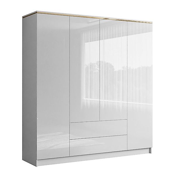 Lookway Kleiderschrank AURORA 4D2S in Weiß günstig online kaufen