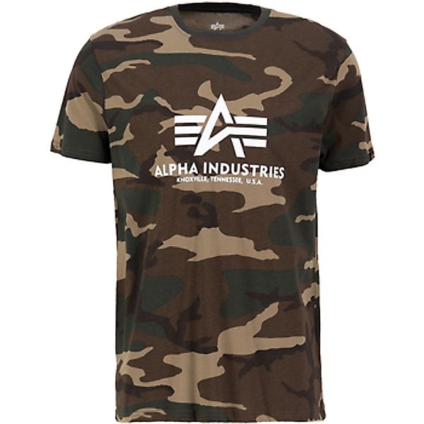 Alpha Industries  T-Shirts & Poloshirts Basic T-Shirt Camo - wdl camo 65 günstig online kaufen