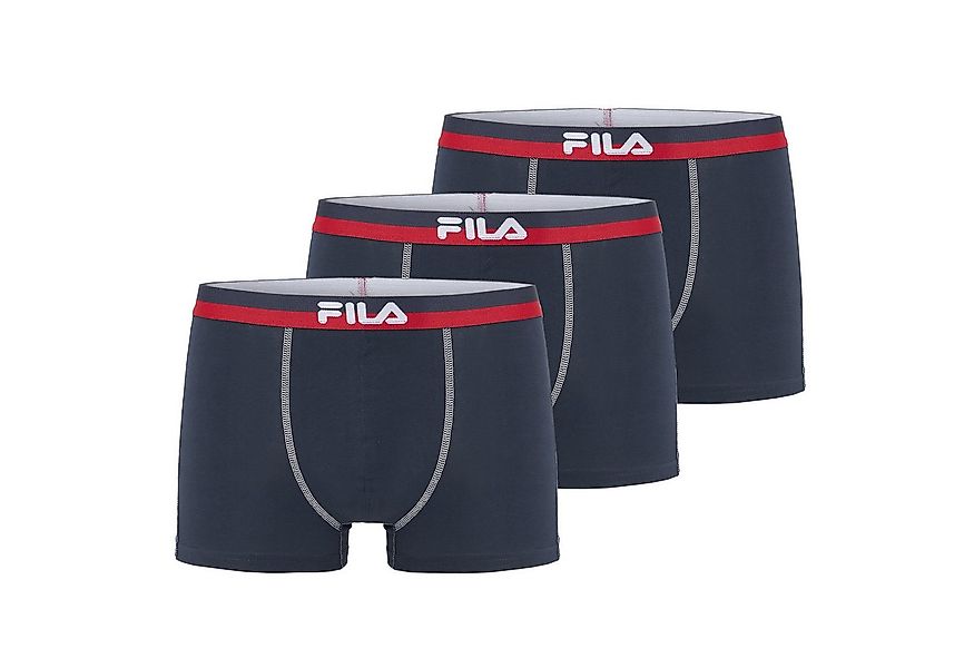 Fila Boxershorts (3er Pack) elastischer Logobund, Kontrastnähte günstig online kaufen