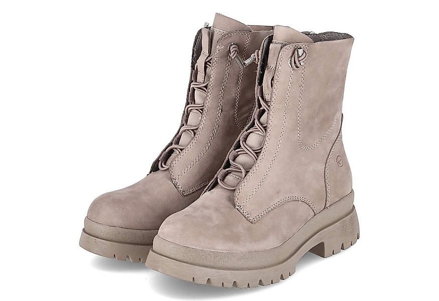 Tamaris Tamaris 1-25253-45/341 Damen Leder und Synthetik taupe Schnürstiefe günstig online kaufen
