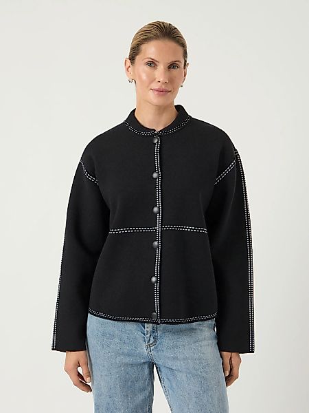 Y.A.S Strickjacke "YASJENA LS KNIT CARDIGAN S. NOOS" Materialmix mit Wolle, günstig online kaufen